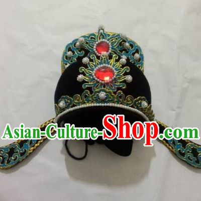 Traditional Chinese Beijing Opera Niche Hair Accessories Peking Opera Scholar Black Hats Headwear