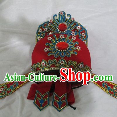 Traditional Chinese Beijing Opera Niche Hair Accessories Peking Opera Young Men White Hats Headwear