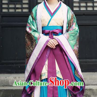 Chinese Han Dynasty Imperial Concubine Jia Hanfu Dress Ancient Palace Lady Replica Costume for Women
