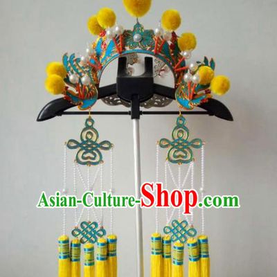 Chinese Traditional Beijing Opera Pantaloon Helmet Peking Opera Female General Hats Headwear