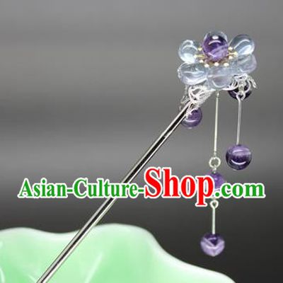Chinese Ancient Handmade Hair Accessories Tassel Step Shake Hair Stick Hairpins for Women