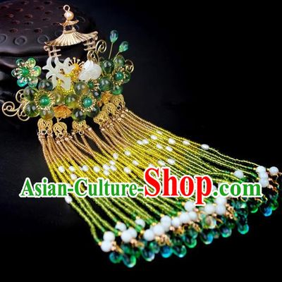 Chinese Ancient Handmade Hair Accessories Tassel Step Shake Hairpins for Women
