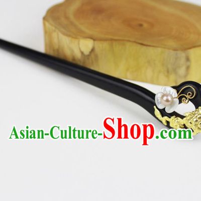 Chinese Ancient Handmade Hair Accessories Classical Hairpins Ebony Hair Clips for Women