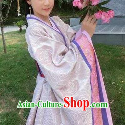 Chinese Han Dynasty Imperial Concubine Hanfu Dress Ancient Palace Lady Traditional Replica Costume for Women