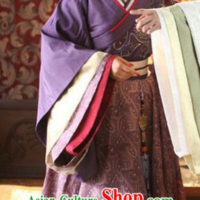 Ancient Chinese Han Dynasty Empress Dowager Lv Zhi Traditional Replica Costume Queen Mother Hanfu Dress for Women