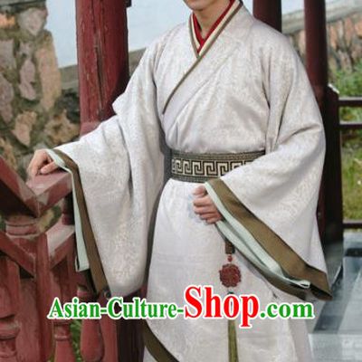 Traditional Ancient Chinese Han Dynasty Liang Prince Liu Wu Replica Costume for Men