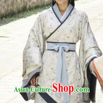Ancient Traditional Chinese Han Dynasty Queen Zhang Yan Replica Costume Hanfu Dress for Women
