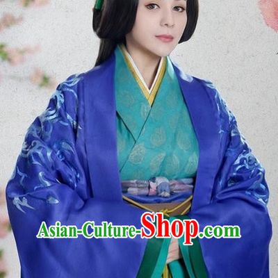 Ancient Traditional Chinese Han Dynasty Princess Consort Nan Yang Replica Costume Hanfu Dress for Women