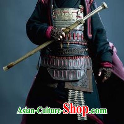 Traditional Ancient Chinese Han Dynasty General Feng Yi Helmet and Armour Replica Costume for Men