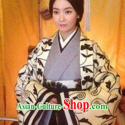 Ancient Traditional Chinese Han Dynasty Empress Dowager Deng Replica Costume Hanfu Dress for Women