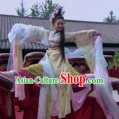Ancient Traditional Chinese Han Dynasty Empress Zhao Feiyan Dance Hanfu Dress Replica Costume for Women