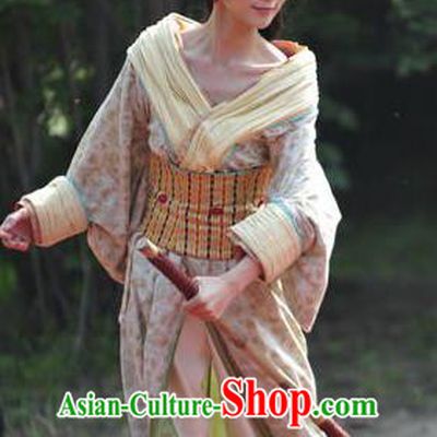 Ancient Chinese Han Dynasty Court Maid Hanfu Dress Replica Costume for Women