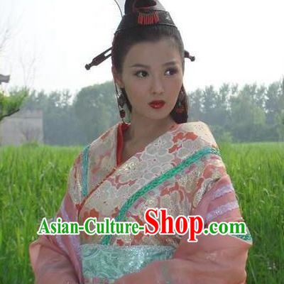 Ancient Chinese Han Dynasty Court Princess Wang Zhaojun Hanfu Dress Replica Costume for Women