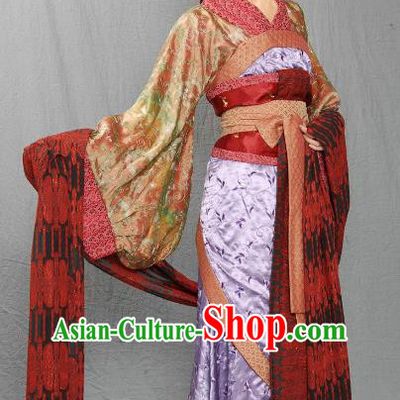 Chinese Ancient Three Kingdoms Period Imperial Consort Mi of Liu Bei Hanfu Dress Replica Costume for Women