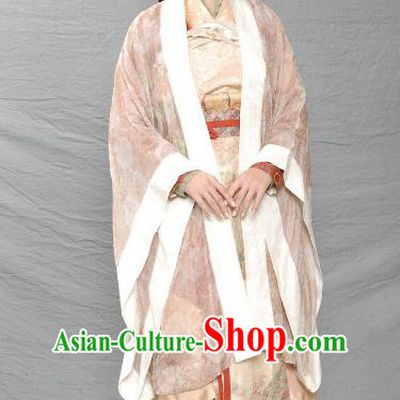 Chinese Ancient Three Kingdoms Period Dowager Gan of Liu Bei Hanfu Dress Replica Costume for Women