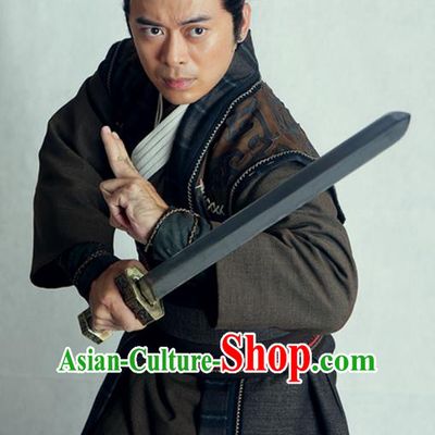 Traditional Chinese Wei and Jin Dynasties Swordsman Knight Replica Costume for Men