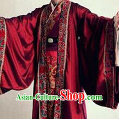 Traditional Chinese Wei and Jin Dynasties Swordsman Grand Commandant Sima Kui Replica Costume for Men