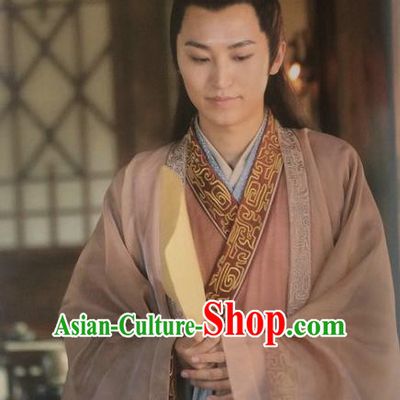 Traditional Chinese Wei and Jin Dynasties Calligrapher Wang Xizhi Replica Costume for Men