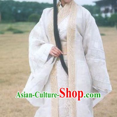 Chinese Ancient Han Dynasty Xiaowu Empress Wei Zifu Embroidered Hanfu Dress Replica Costume for Women