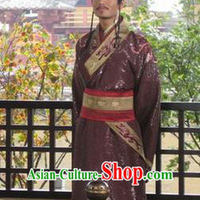 Traditional Chinese Han Dynasty Emperor Liu Che Replica Costume for Men