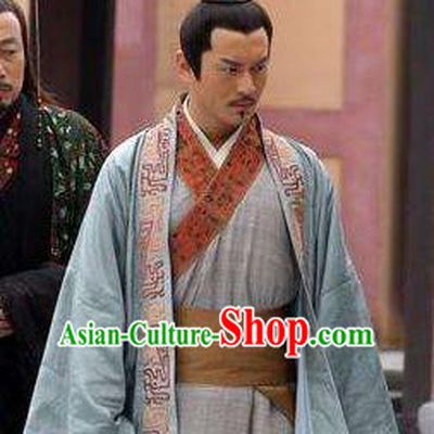 Traditional Chinese Ancient Han Dynasty Emperor Liu Che Replica Costume for Men