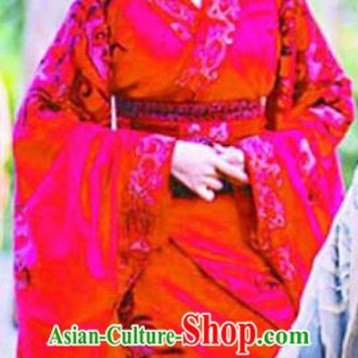 Chinese Ancient Han Dynasty Empress Wei Zifu Hanfu Dress Replica Costume for Women
