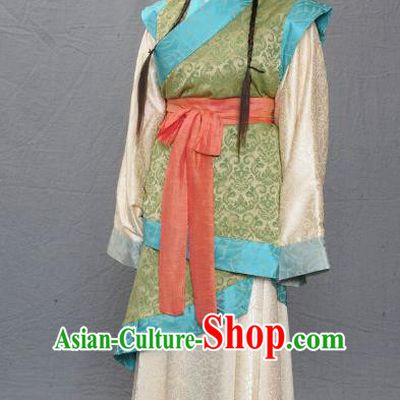 Chinese Ancient Warring States Period Young Lady Hanfu Dress Replica Costume for Women