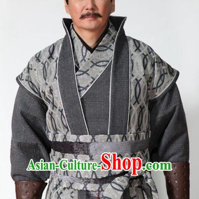 Chinese Ancient Warring States Period Swordsman General Replica Costume for Men