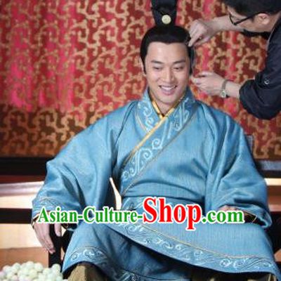 Chinese Ancient Warring States Period Swordsman Prince Replica Costume for Men