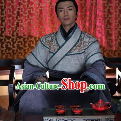 Chinese Ancient Warring States Period Prince Swordsman Replica Costume for Men