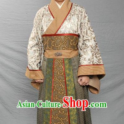 Chinese Ancient Eastern Han Dynasty Swordsman Feudal Lord Liu Qi Replica Costume for Men