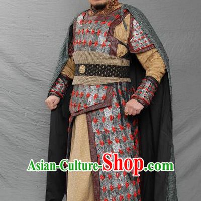 Ancient Chinese Three Kingdoms Period Shu Kingdom King Liu Bei Armour Replica Costume for Men