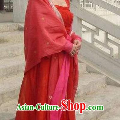 Chinese Ancient Tang Dynasty Swordsman Female Assassin Hong Fu Dress Replica Costume for Women