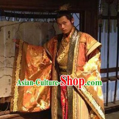 Chinese Ancient Western Wei Dynasty Emperor Li Jing Replica Costume for Men