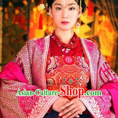 Chinese Ancient Five Dynasties and Ten Kingdoms Chu Princess Hanfu Dress Replica Costume for Women