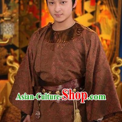 Chinese Ancient  Five Dynasties and Ten Kingdoms Prince Meng Qixing Replica Costume for Men