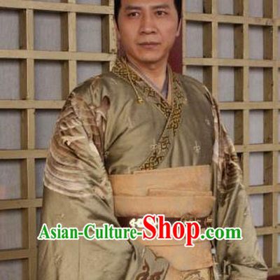 Chinese Ancient  Five Dynasties and Ten Kingdoms Chu Emperor Replica Costume for Men