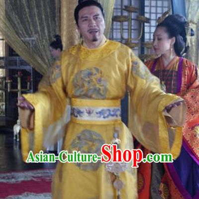 Chinese Ancient  Five Dynasties and Ten Kingdoms Chu Emperor Imperial Robe Replica Costume for Men