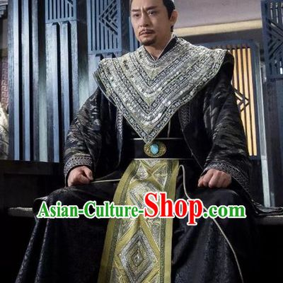 Chinese Ancient Sui Dynasty Minister General Yuwen Hu Replica Costume for Men