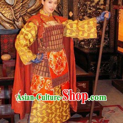 Chinese Ancient Tang Dynasty Female General Princess Pingyang Replica Costume for Women