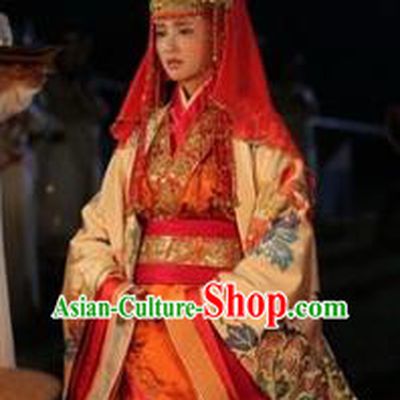 Chinese Ancient Tang Dynasty Princess Yicheng Hanfu Dress Replica Costume for Women