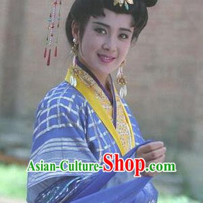 Chinese Ancient Tang Dynasty Imperial Concubine Yang Hanfu Dress Replica Costume for Women