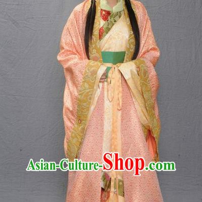 Ancient Chinese Warring States Period Qi State Princess Royal Hanfu Dress Replica Costume for Women