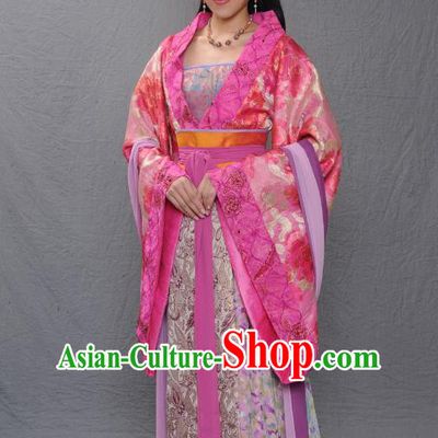 Ancient Chinese Warring States Period Imperial Consort Xia of Qi State Hanfu Dress Replica Costume for Women