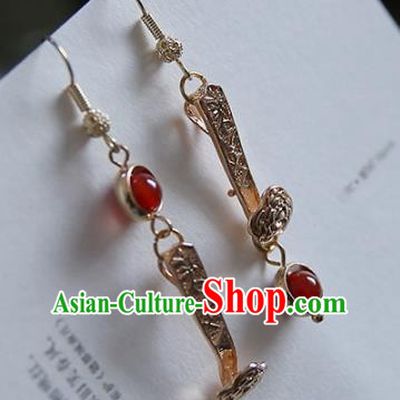 Chinese Handmade Ancient Jewelry Accessories Eardrop Hanfu Classical Earrings for Women