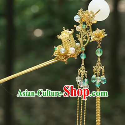 Chinese Ancient Handmade Hanfu Classical Hairpins Palace Lady Step Shake Hair Accessories for Women