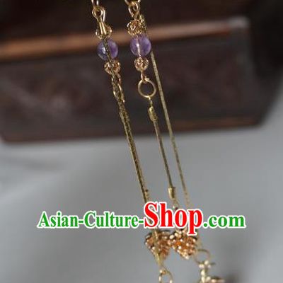Chinese Handmade Ancient Jewelry Accessories Hanfu Tassel Earrings for Women