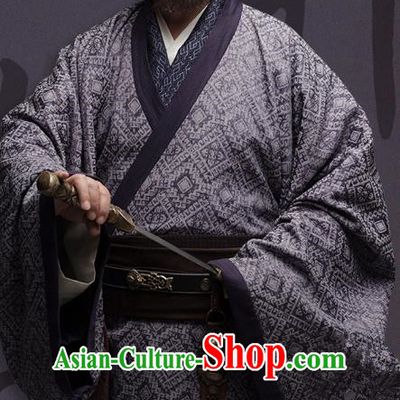 Chinese Ancient Eastern Han Dynasty Military Counsellor Yang Biao Historical Costume for Men