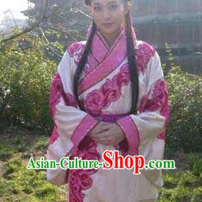Chinese Ancient Han Dynasty Palace Lady Wang Zhaojun Hanfu Dress Replica Costume for Women