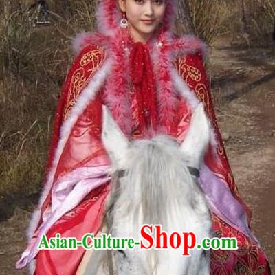 Chinese Ancient Han Dynasty Princess Wang Zhaojun Hanfu Dress Replica Costume for Women